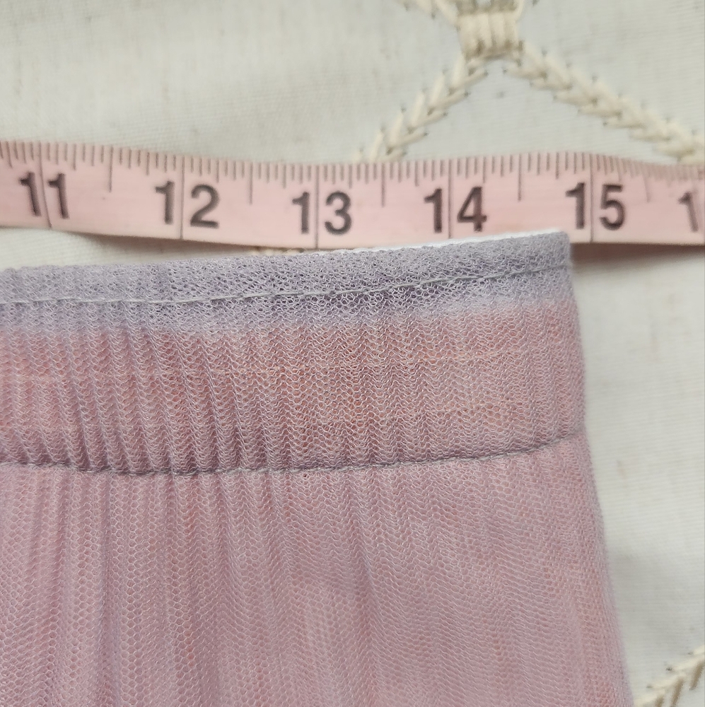 KOCH Bella Skirt Sunrise Tulle Large Pastel Tie Dye Midi Elastic Waist, Side Zip - Picture 4 of 6
